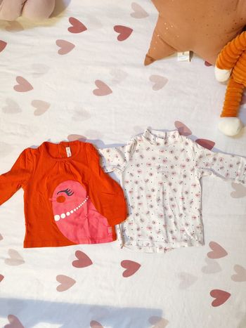 Lot de 2 tee-shirts manches longues - 6 mois - Très bon état - Orchestra