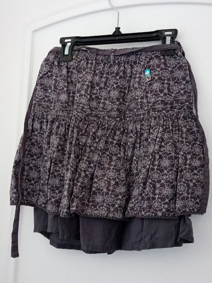 Jupe légère minnie motif floral gris fille 134 cm Disney - photo numéro 3