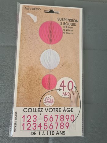 Suspension  3 boules  neuf