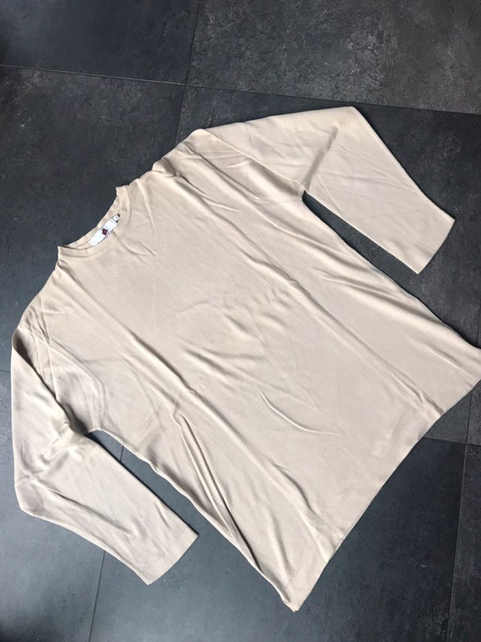 Pull fin beige homme Laurent Cerrer L