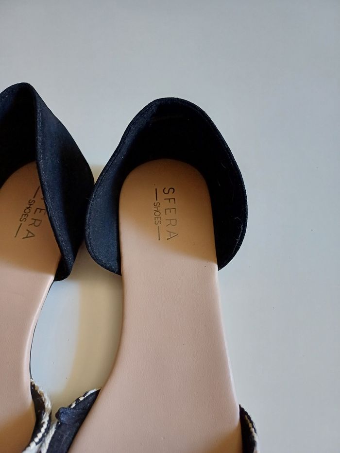 Jolies ballerines ouvertes et plates imprimé géométrique Sfera - photo numéro 4
