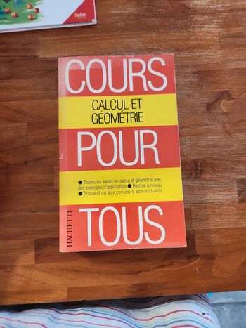 Livre cours calcul et géométrie pour tous