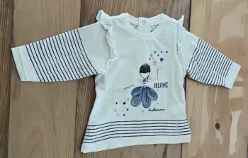 Haut manches longues fille 3 mois – Orchestra – Rayé avec fée