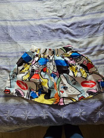 Jupe fond blanc multicolor