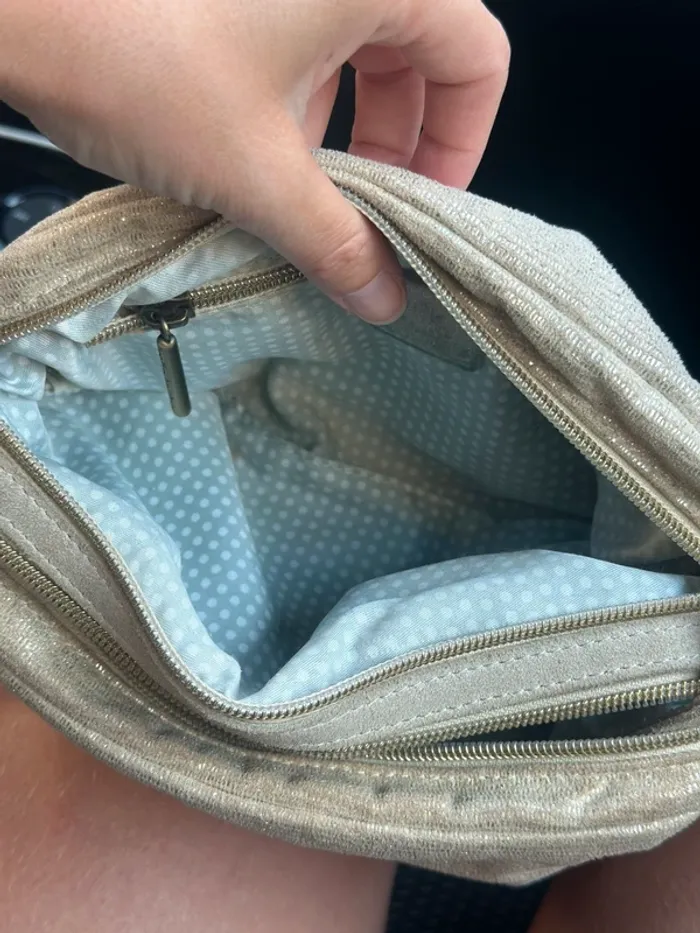 Sac en beige doré clair modèle “Mama” avec double bandoulière - photo numéro 17