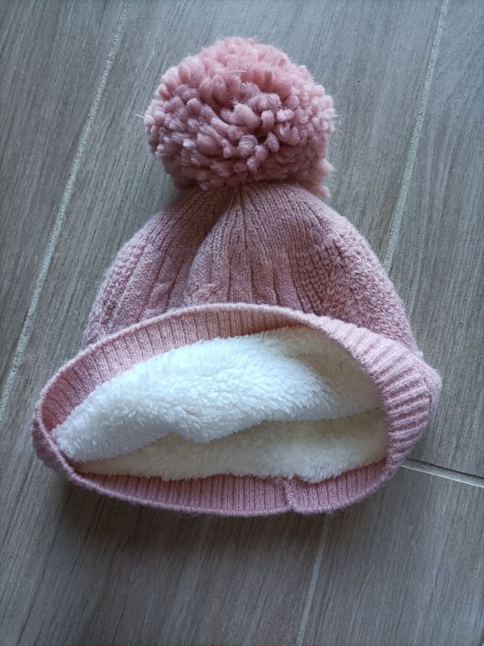 Bonnet Okaïdi rose pour fille taille 8 14 ans chaud neuf avec étiquette - photo numéro 3