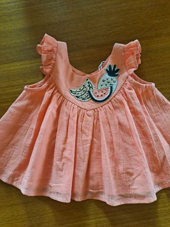 Blouse à motifs saumon