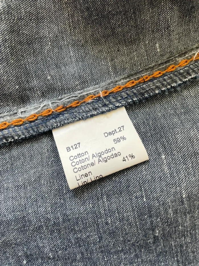 Veste blazer bleu marine Gérard Darel coton-lin - photo numéro 8