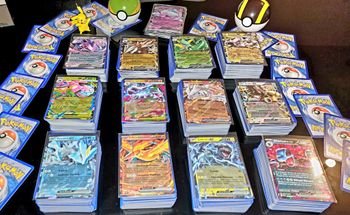 Lot 100 cartes pokémon sans double - 10 brillantes - 1 ultra rare