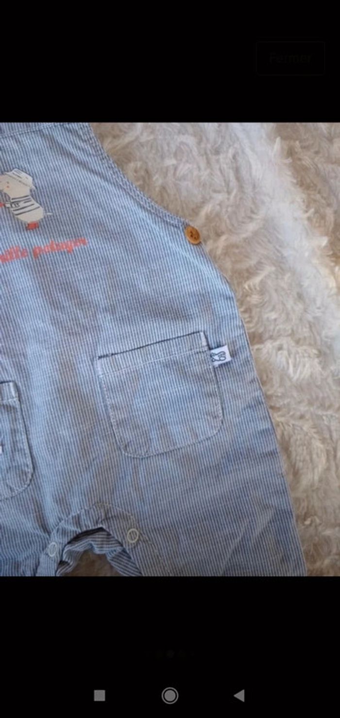 Salopette doublée Garçon 0/1 mois La famille potager Taupe La compagnie des petits 100% coton - photo numéro 5