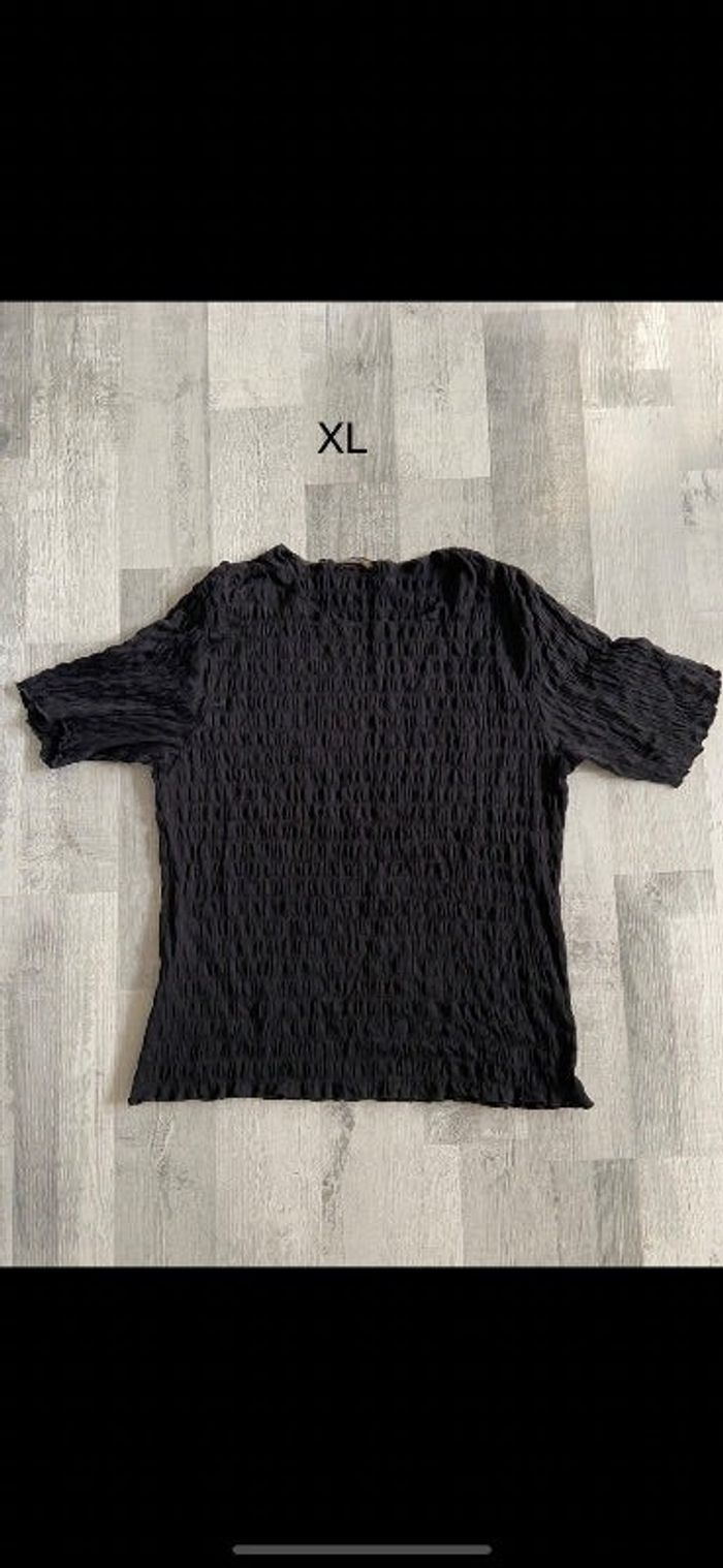 Haut plissé manches courtes