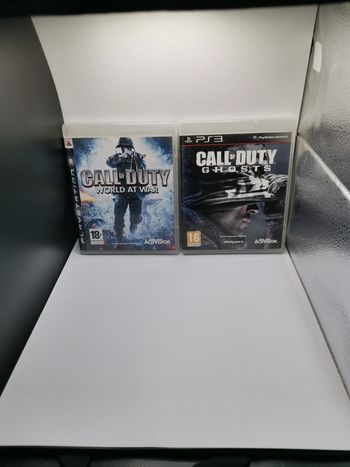 Jeux ps3 lot 2 jeux call of duty world at war + ghosts