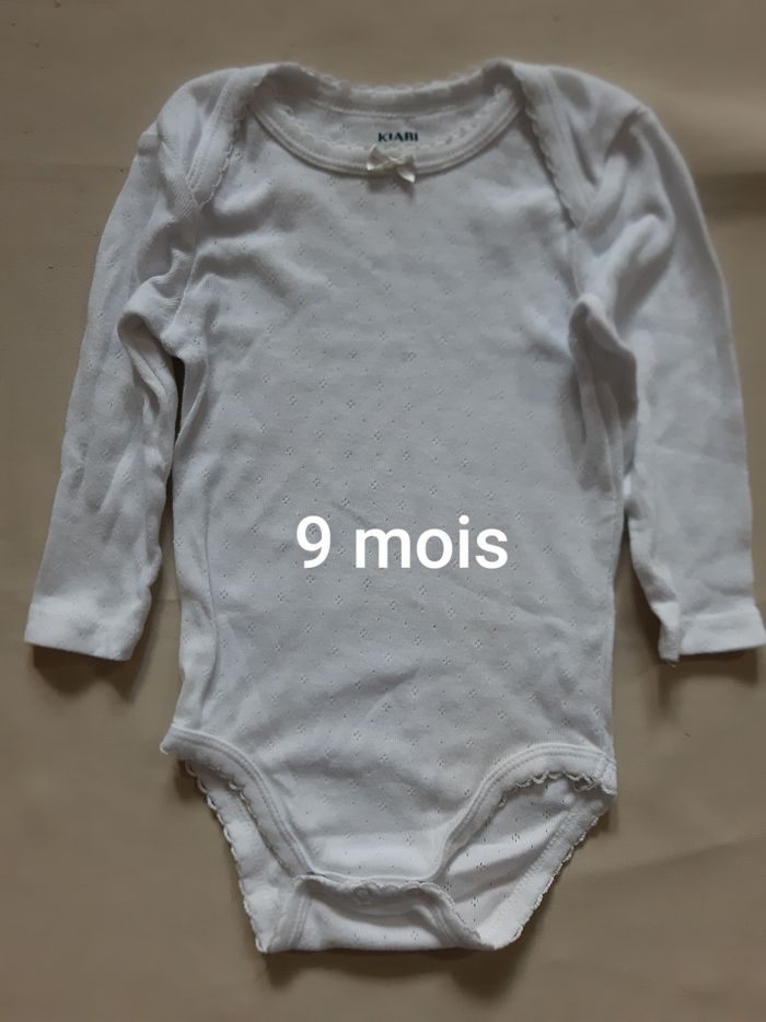 body manches longues blanc fille - Kiabi - 9 mois