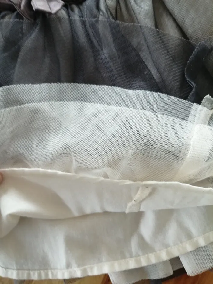 Jupe en tulle tape à l'œil beige marron pailleté - photo numéro 4