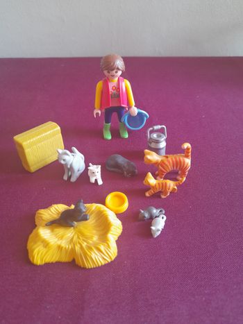 Soigneur avec chats 6139 playmobil