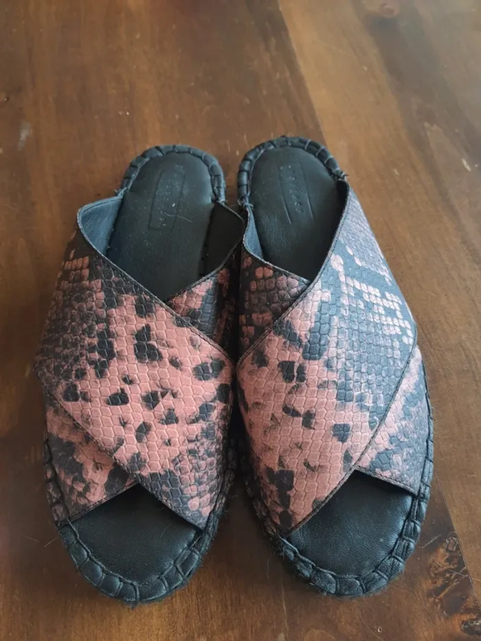 Mules cuir et corde 39 - photo numéro 3