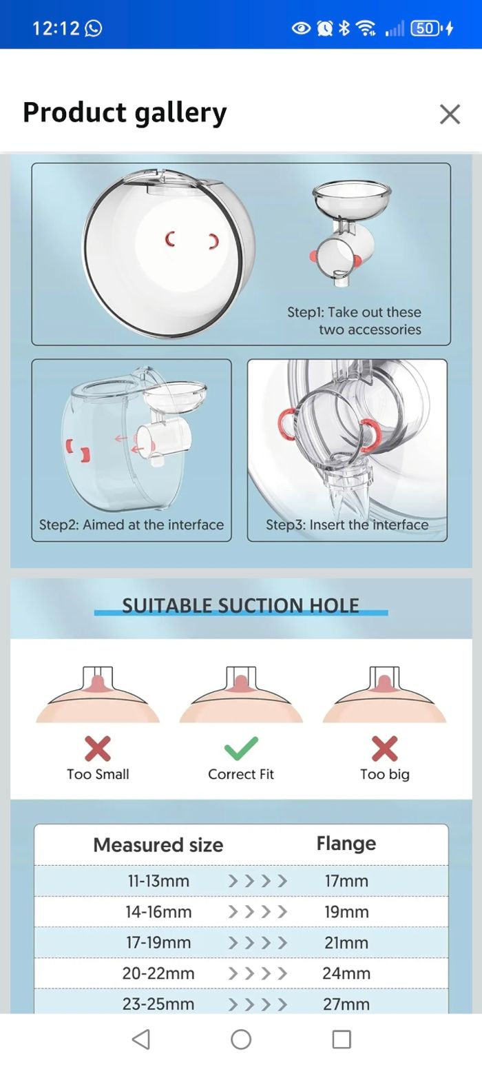 Bellababy 1 Pcs Portable Handsfree Low Noise Electric Breast Pump-tire laits - photo numéro 8