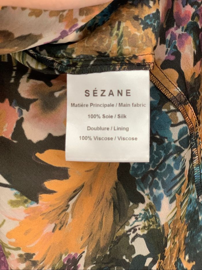 Blouse Sézane fleurie en Soie - photo numéro 5