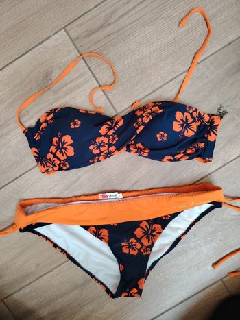Maillot de bain 2 pièces fleurs little marcel
