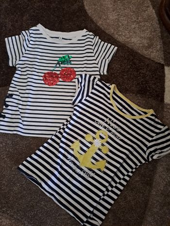 Lot de 2 tshirts marin 4 ans