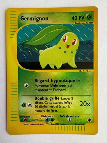 Carte Pokémon Germignon 99/165 Reverse Expédition FR usée