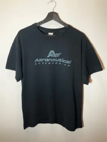 T-shirt noir pour homme Gildan Aeronautical Accessories taille L 457