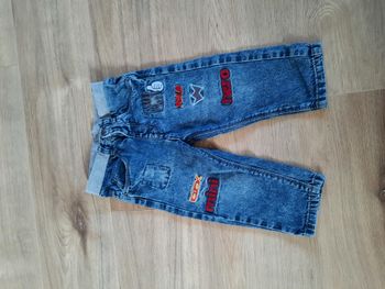 Pantalon en jean bleu délavé garçon "Mini héros" Orchestra 18 mois