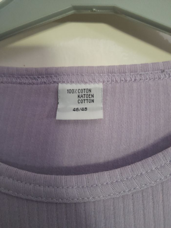 T-shirt à manches longues parme, taille 46/48 - photo numéro 2