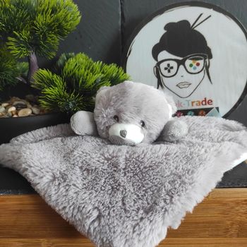 Doudou Baby Nat' Ours Pap'ours Gris Bn0482 Blanc Beige #geektradedoudou