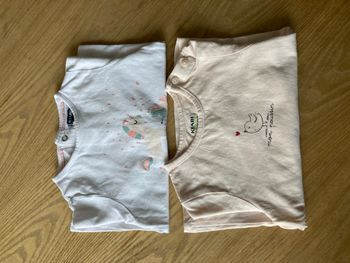 lot 2 Tee-shirts manches longues bébé fille 6 mois