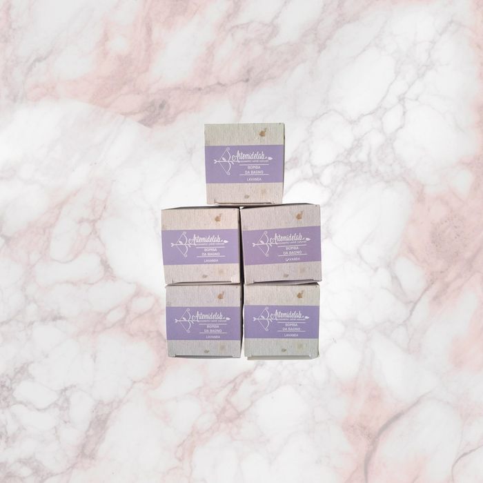 Lot 5 bombes de bain artisanales XXL (140 g l’unité) - Cassées - Parfum lavande - Artemidelab - photo numéro 3