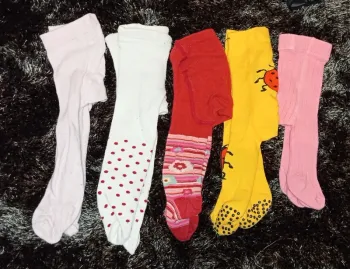 Lot de 5 collants fille 1 mois