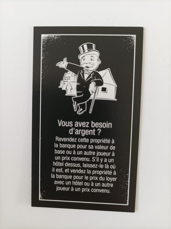 Carte propriété avenue Mozart pièce détachée Monopoly édition tricheurs Hasbro gaming #A28 - photo numéro 2