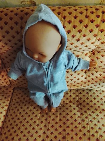 Grenouillère a capuche garcon 6/9 mois