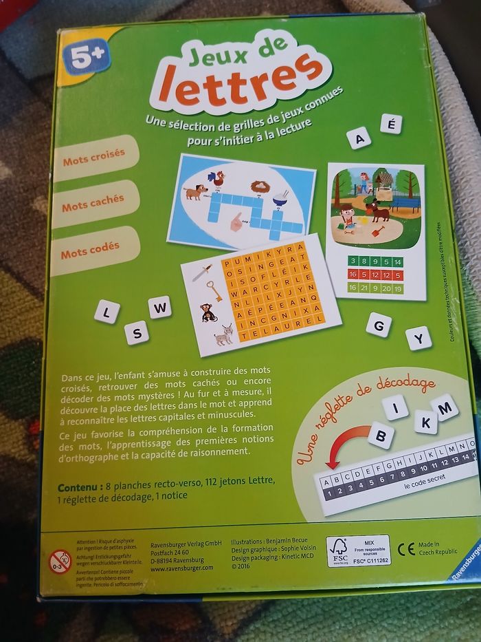 Jeux de lettres 5 ans et plus pour apprendre à lire - photo numéro 2