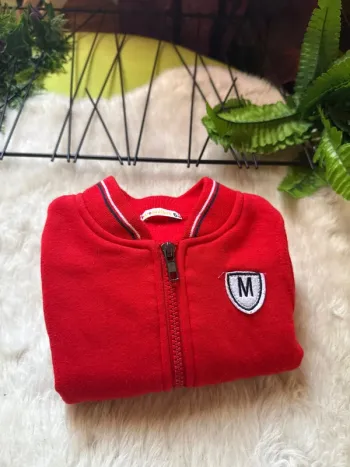 Veste Rouge à zip - Garçon 6 mois