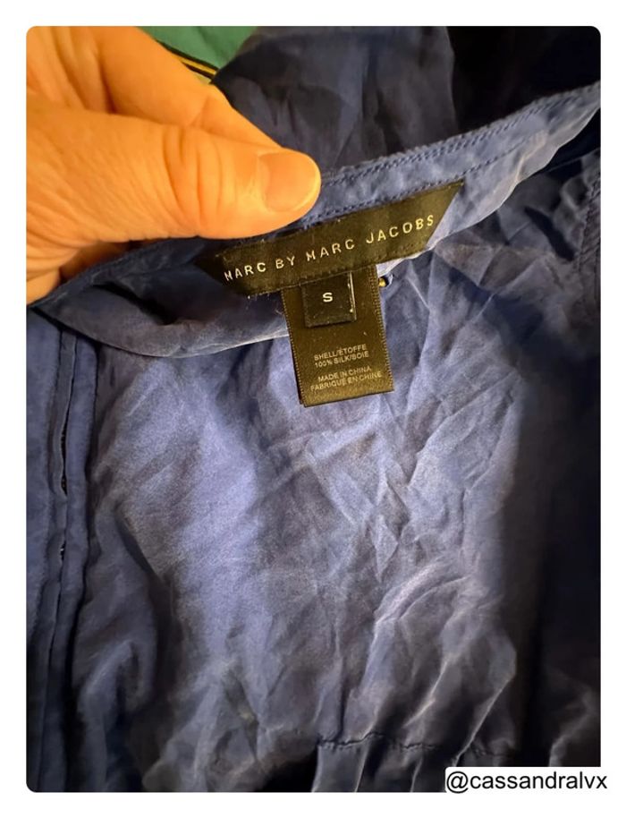 Robe bleue marine en soie - Marc by Marc Jacobs - photo numéro 3