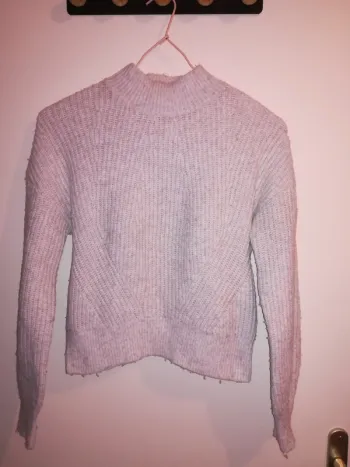 Pull en laine court, beige, Kiabi, taille XXS, très bon état