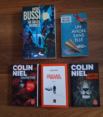 Lot 5 Thrillers : 3 de Colin Niel et 2 de Michel Bussi 