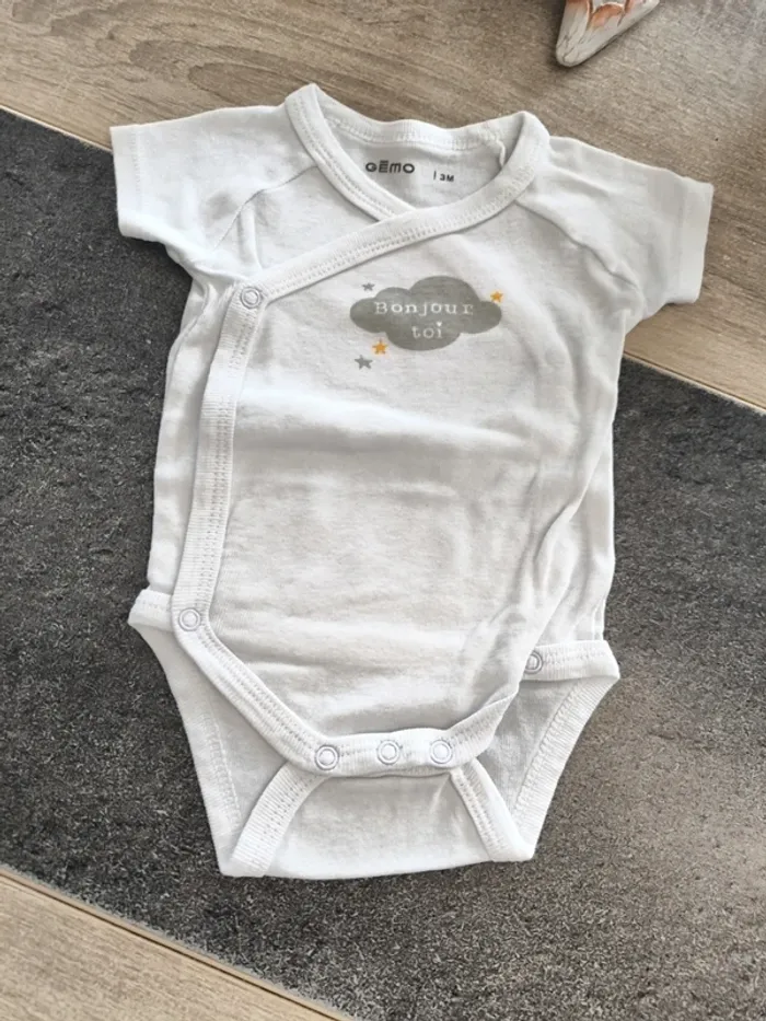 Lot de 3 bodies ouverture croisée garçon mc 3 mois Gémo - photo numéro 11