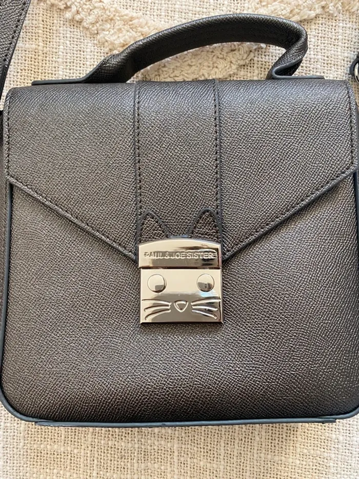 Sac bandoulière gris argenté paul&joe sister - photo numéro 2