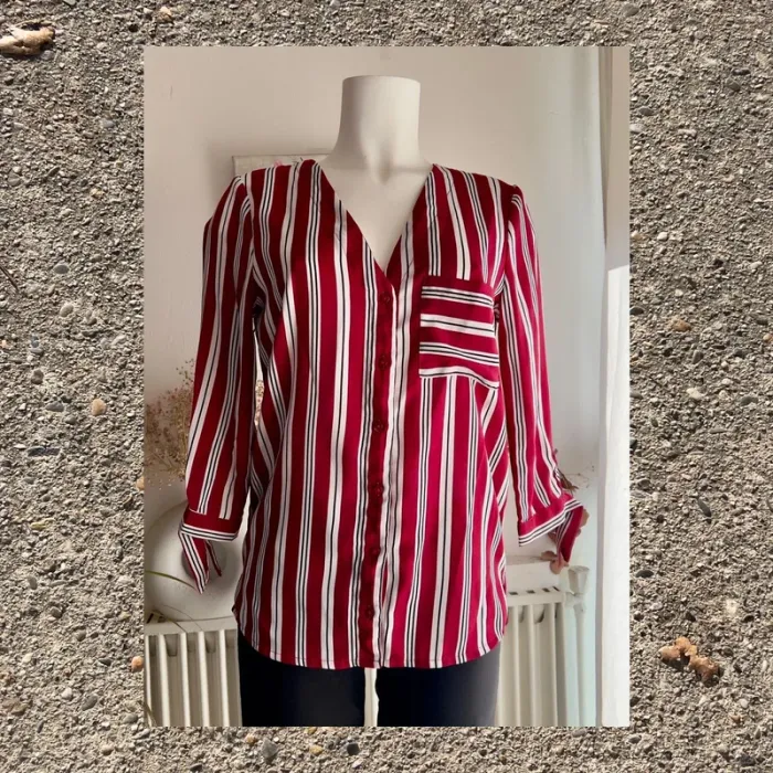 Chemise rayée manches retroussées - photo numéro 2