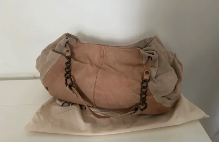Gerard Darel, sac à main en cuir beige, femme - photo numéro 7