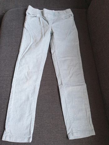 Pantalon velour fille 8 ans turquoise étoiles