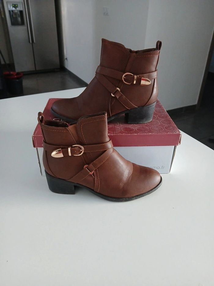 bottine marron