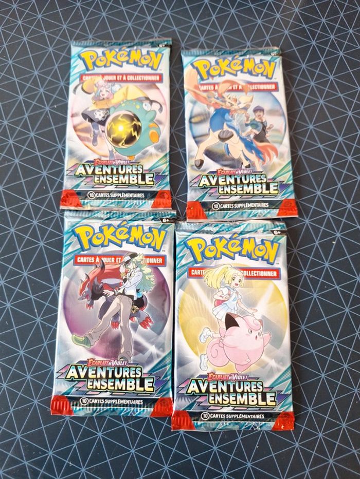 Lot de 4 booster Pokemon Ev09 Aventures ensemble - Neuf - Prix non négociable