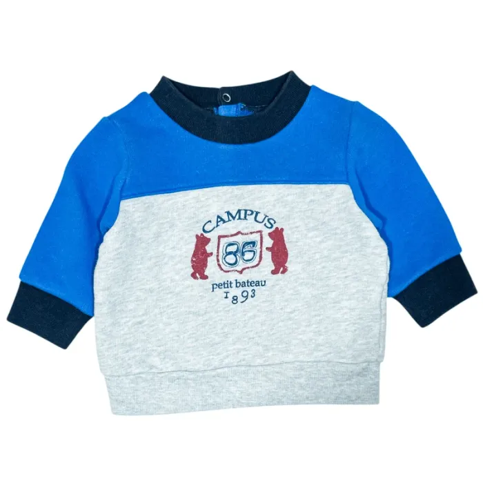 Petit Bateau Sweatshirt 3 mois en coton Petit Bateau