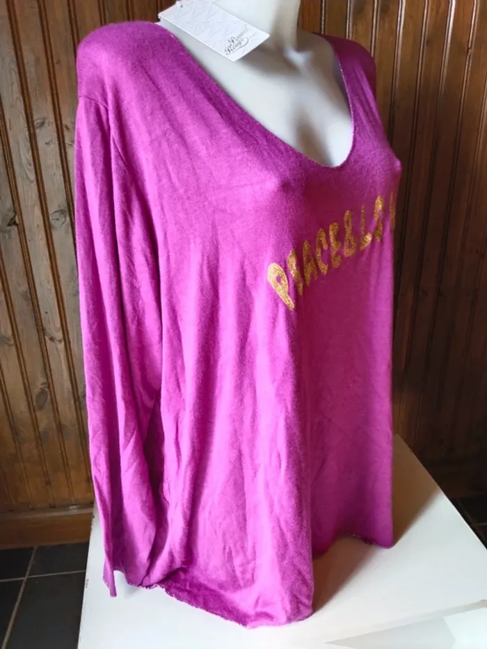 Magnifique pull ou sweat femme marque Piment rouge grande taille 54/56 - photo numéro 6