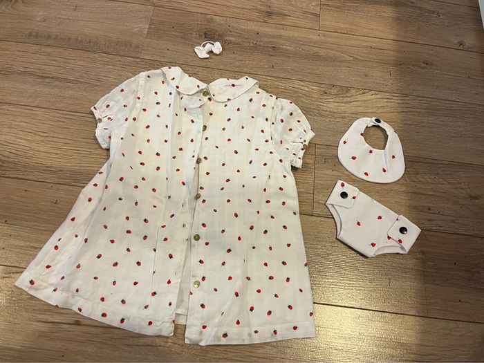 6 ans - sergent major chemisier fraise + vêtements poupée - photo numéro 7