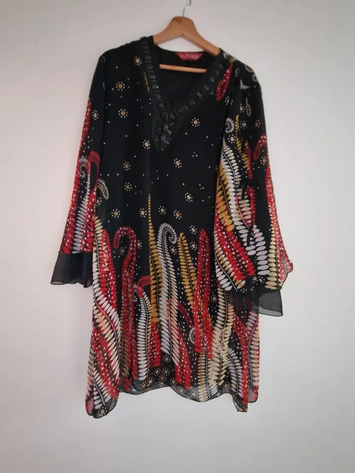 robe tunique manche longue 46